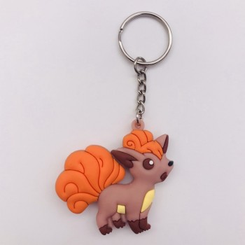 3D Anime Figure Pokemon Go Keychain PVC Cartoon Pocket Monsters Pikachu Naruto Pendant Key Chain Key Ring Kids Key Holder Gift