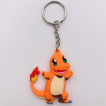 3D Anime Figure Pokemon Go Keychain PVC Cartoon Pocket Monsters Pikachu Naruto Pendant Key Chain Key Ring Kids Key Holder Gift