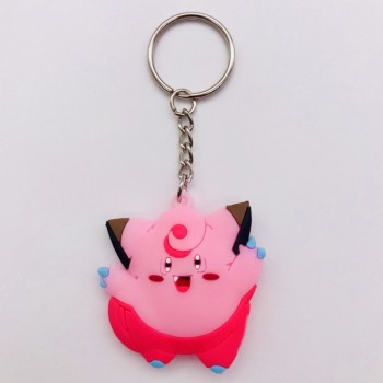 3D Anime Figure Pokemon Go Keychain PVC Cartoon Pocket Monsters Pikachu Naruto Pendant Key Chain Key Ring Kids Key Holder Gift
