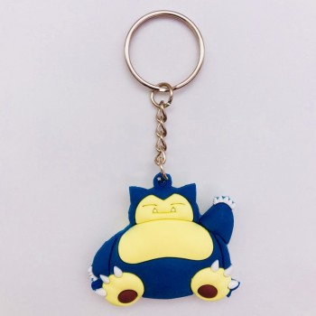 3D Anime Figure Pokemon Go Keychain PVC Cartoon Pocket Monsters Pikachu Naruto Pendant Key Chain Key Ring Kids Key Holder Gift