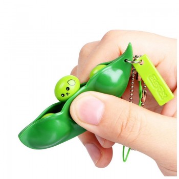 Funny Green Extrusion Mini Bean Squishy Slow rising Toys Ball Squeeze Soft Pendant Anti Stress fun Gadgets Phone Strap Key chain