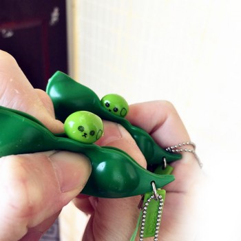 Funny Green Extrusion Mini Bean Squishy Slow rising Toys Ball Squeeze Soft Pendant Anti Stress fun Gadgets Phone Strap Key chain