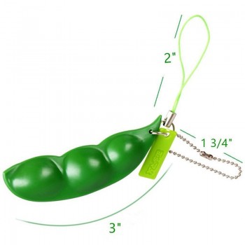 Funny Green Extrusion Mini Bean Squishy Slow rising Toys Ball Squeeze Soft Pendant Anti Stress fun Gadgets Phone Strap Key chain