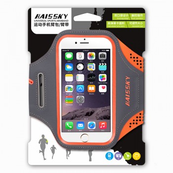 HAISSKY Running Sport Waterproof Armband For iPhone X 8 7 6 6s Plus Touch Screen Cover For Samsung S9 S8 S7 Phone Arm Band Case