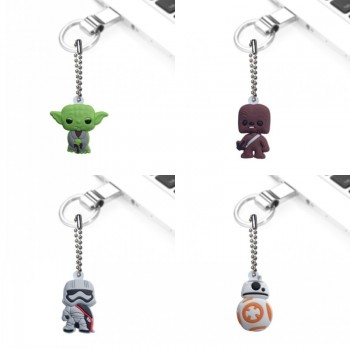 1pcs PVC Keychain Cartoon Figure Star Wars Key Chains Key Ring Super Hero Key Holder Kid Christmas Gift Fashion Charms Trinkets