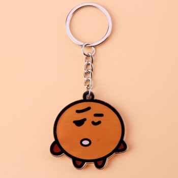 Cute Anime Kpop BTS BT21 Bangtan Boys Key Chain Love Yourself Acrylic J-HOPE V SUGA TATA COOKY SHOOKY Porte Clef Keychain