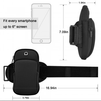 Sports Running Armband Bag Case Cover with Earphone Hole for iPhone X/8/8 Plus/7 Samsung Galaxy Waterproof Armband Outdoor Pouch