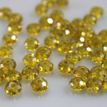 Isywaka Mixed Colors 4*6mm 50pcs Rondelle  Austria faceted Crystal Glass Beads Loose Spacer Round Beads for Jewelry Making