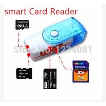 On sale  4in1 USB 2.0 High Speed Multi-Function All IN 1 MS M2 SDHC TF MMC Micro SD U-Flash Memory Card Reader adapter