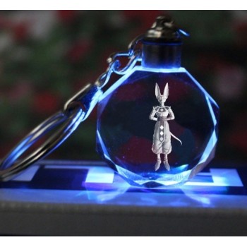 Fancyamp;Fantasy Light Up Dragon Ball  Super Saiyan Crystal Keyring Son Goku Vegeta Trunks Buu Kame-Sennin Keychain LED Pendant