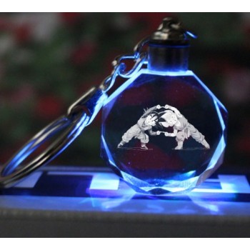 Fancyamp;Fantasy Light Up Dragon Ball  Super Saiyan Crystal Keyring Son Goku Vegeta Trunks Buu Kame-Sennin Keychain LED Pendant