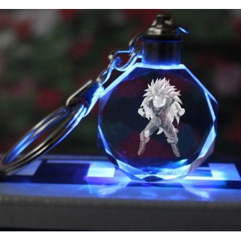 Fancyamp;Fantasy Light Up Dragon Ball  Super Saiyan Crystal Keyring Son Goku Vegeta Trunks Buu Kame-Sennin Keychain LED Pendant