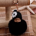 OTOKY  2018 Cute Fashion  Cute Fur Fluffy PomPom Sleeping Baby Doll Key Chains Keyrings Bags Charm Pendant  Oct.25