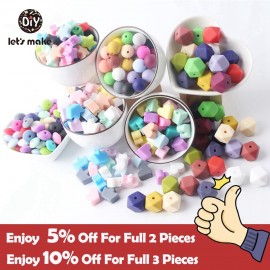 Silicone Beads BPA Free Silicone Teether 50pc 14mm Baby Teething Jewelry Making Beads DIY Teether Beads Baby Products Lets Make
