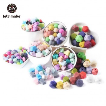 Silicone Beads BPA Free Silicone Teether 50pc 14mm Baby Teething Jewelry Making Beads DIY Teether Beads Baby Products Lets Make