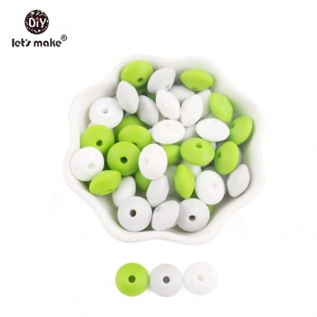 Silicone Beads BPA Free Silicone Teether 50pc 14mm Baby Teething Jewelry Making Beads DIY Teether Beads Baby Products Lets Make