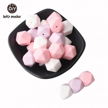 Silicone Beads BPA Free Silicone Teether 50pc 14mm Baby Teething Jewelry Making Beads DIY Teether Beads Baby Products Lets Make