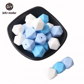 Silicone Beads BPA Free Silicone Teether 50pc 14mm Baby Teething Jewelry Making Beads DIY Teether Beads Baby Products Lets Make