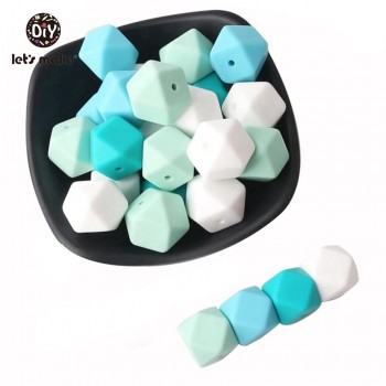 Silicone Beads BPA Free Silicone Teether 50pc 14mm Baby Teething Jewelry Making Beads DIY Teether Beads Baby Products Lets Make