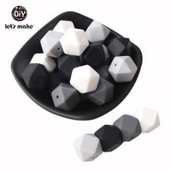 Silicone Beads BPA Free Silicone Teether 50pc 14mm Baby Teething Jewelry Making Beads DIY Teether Beads Baby Products Lets Make