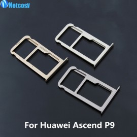 Netcosy For Huawei P9 P9 lite New SIM Card Tray Holder With Micro SD Card Tray Slot Holder replacement Part For Huawei Ascend P9
