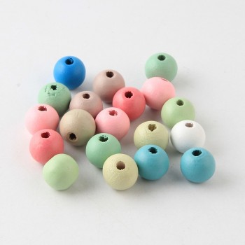 50Pcs/lot Natural Round Wood Beads 12mm Handmade Wooden Loose Bead for Necklace Bracelet Jewelry Making