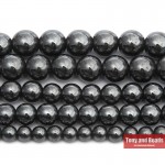 Free Shipping Natural Stone Black Hematite Beads 4 6 8 10 MM 15 Per Strand Pick Size For Jewelry Making