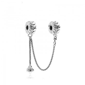 New Silver Plated Bead Charm Star Love Heart  Mickey Safety Chain Rose Gold Beads Fit Women Pandora Bracelet Bangle DIY Jewelry
