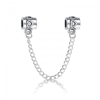 New Silver Plated Bead Charm Star Love Heart  Mickey Safety Chain Rose Gold Beads Fit Women Pandora Bracelet Bangle DIY Jewelry