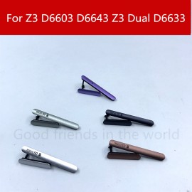 Single Dual SIM Dust-proof Block Cover Cap for SONY Xperia Z3 SIM Card Micro SD Card Cover Replacement Spare Parts