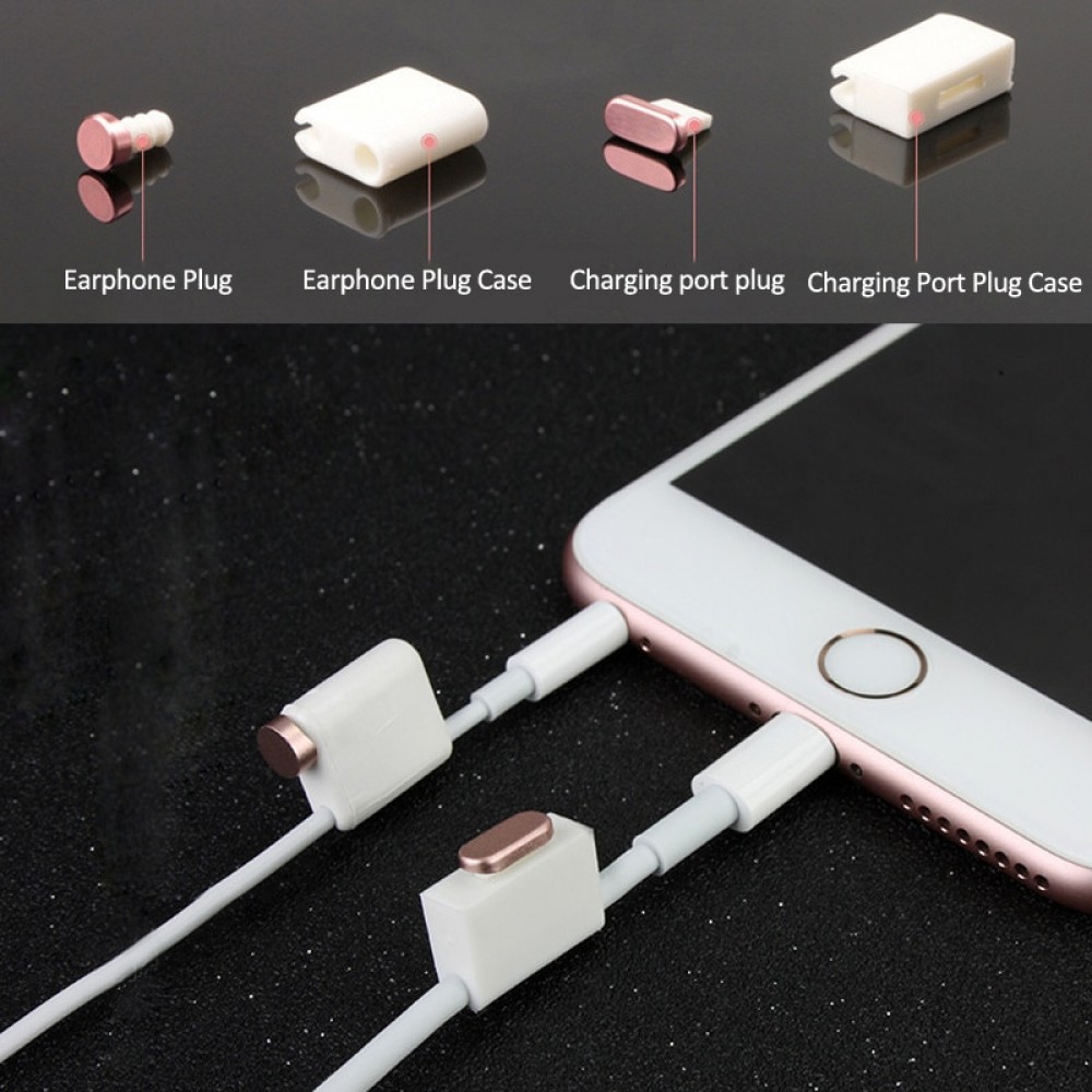 4 in 1 Dust Plug 3.5 AUX Headset Jack Anti Phone Plug Cover Jack 3.5 For iPhone 5 5s se 6 7 8 Plus Accesorios Para Celular