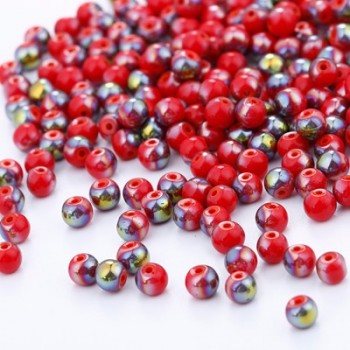 200pcs 4mm Round Shape Crystal Beads Glass Beads Loose Spacer Bead for DIY Jewelry Making U pick color
