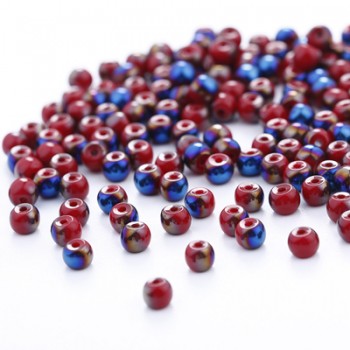 200pcs 4mm Round Shape Crystal Beads Glass Beads Loose Spacer Bead for DIY Jewelry Making U pick color