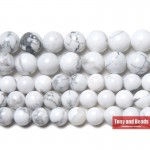 Free Shipping Natural Stone White Howlite Turquoises Round Loose Beads 15 Strand 3 4 6 8 10 12 MM Pick Size For Jewelry
