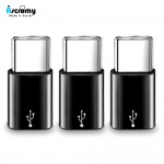 Ascromy 3PCS Micro USB to Type C Adapter Converter For Xiaomi Huawei P20 Lite Honor 10 Mate 20 Pro One Plus 6T Oneplus 6 5 Typec