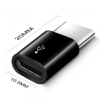 Ascromy 3PCS Micro USB to Type C Adapter Converter For Xiaomi Huawei P20 Lite Honor 10 Mate 20 Pro One Plus 6T Oneplus 6 5 Typec
