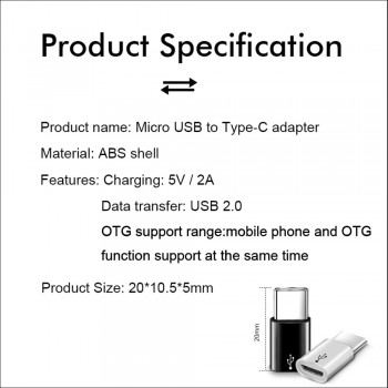 Ascromy 3PCS Micro USB to Type C Adapter Converter For Xiaomi Huawei P20 Lite Honor 10 Mate 20 Pro One Plus 6T Oneplus 6 5 Typec
