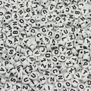 100pcs Letter Beads DIY Accessories for Child Alphabet Bead Handmade Material Acrylic Digital English Alphabet Beads 36 colors