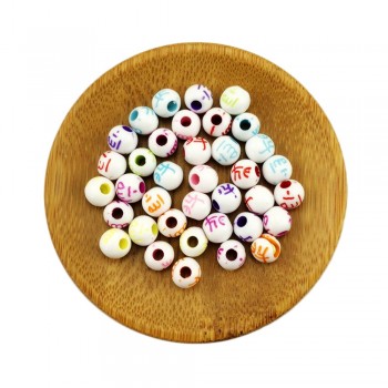 100pcs Letter Beads DIY Accessories for Child Alphabet Bead Handmade Material Acrylic Digital English Alphabet Beads 36 colors