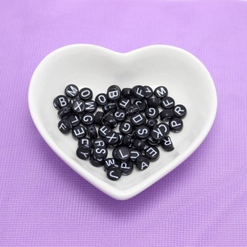 100pcs Letter Beads DIY Accessories for Child Alphabet Bead Handmade Material Acrylic Digital English Alphabet Beads 36 colors