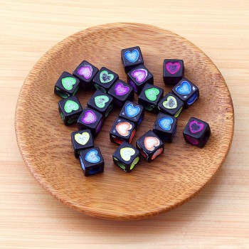 100pcs Letter Beads DIY Accessories for Child Alphabet Bead Handmade Material Acrylic Digital English Alphabet Beads 36 colors