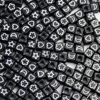 100pcs Letter Beads DIY Accessories for Child Alphabet Bead Handmade Material Acrylic Digital English Alphabet Beads 36 colors