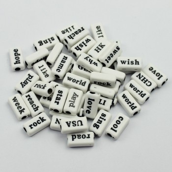 100pcs Letter Beads DIY Accessories for Child Alphabet Bead Handmade Material Acrylic Digital English Alphabet Beads 36 colors