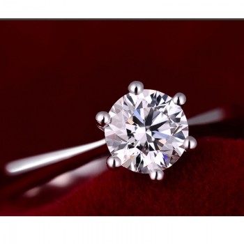 JEXXI Romantic Wedding Rings Jewelry Cubic Zirconia Ring for Women Men 925 Sterling Silver Rings Accessories