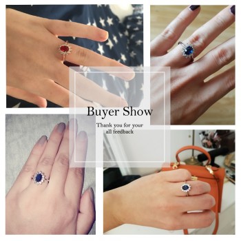 Blue Crystal Silver Color Ring Jewelry Made with Genuine SWA ELEMENTS From Austria 5 Multi Sizes Wholesale R076