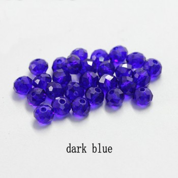 Big sale 6-8mm colorful charms glass loose beads crystal round jewellery beads for jewelry making Necklace Bracelet Accessories