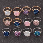 2018 New Fashion Adjustable Rings for Women Crystal Open Ring Statement Engagement Jewelry Female Gold Silver Color Rings