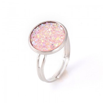 2018 New Fashion Adjustable Rings for Women Crystal Open Ring Statement Engagement Jewelry Female Gold Silver Color Rings