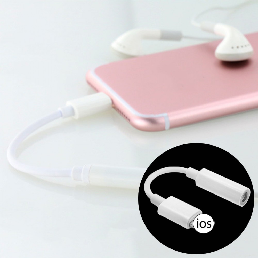 Support latest IOS12 For Lightning Audio Converter 3.5mm Headphone Jack Adapter Play Music for iPhone 7/8/8X/iPhone XS Max
