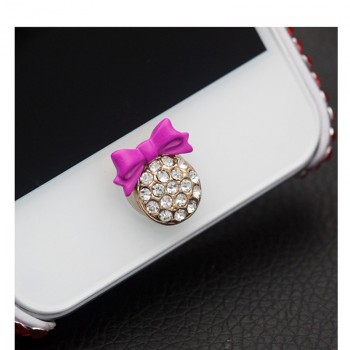 LANDFOX 2017 3D Crystal Bling Diamond Home Button Sticker for iPhone IOS Cell phones accessories Phone Stickers Dropshipping